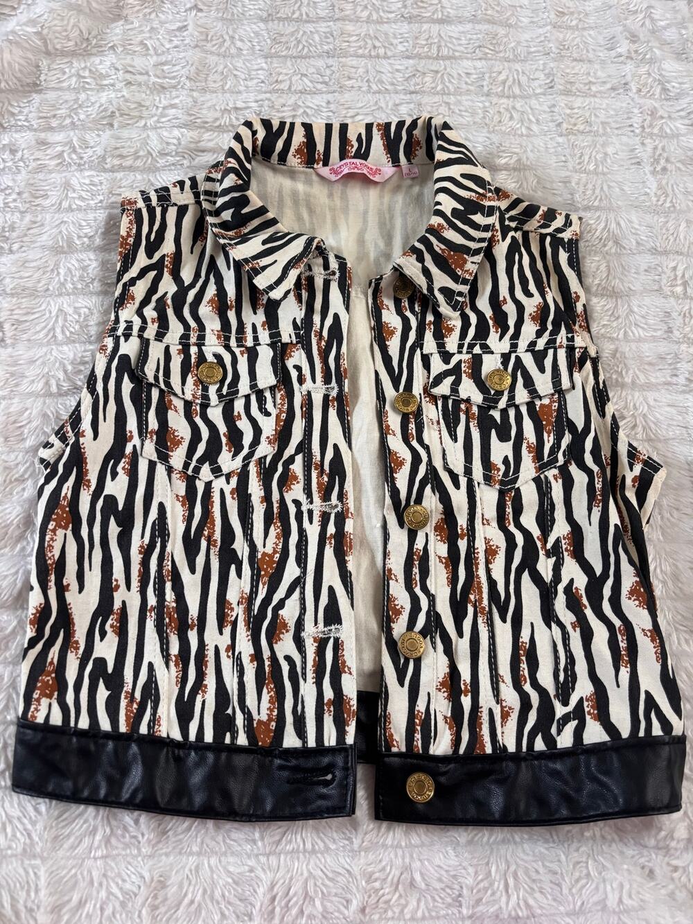 Kids animal print vest